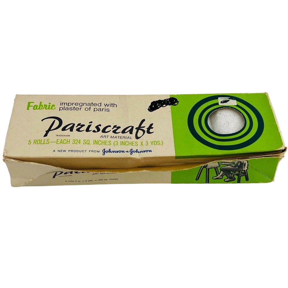 Pariscraft Art Material 5 Rolls Plaster of Paris Fabric‎ 3" x 3 yards Each